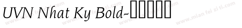 UVN Nhat Ky Bold字体转换